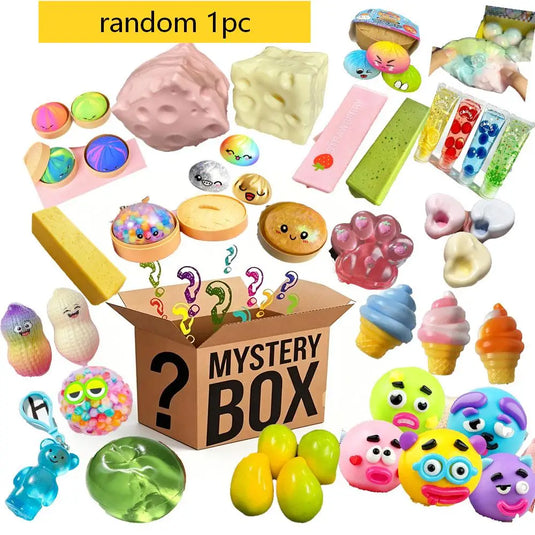 100Pcs Surprise Blind Box Squishy Toys – Slow Rise Stress Relief Party Favor Gift Set