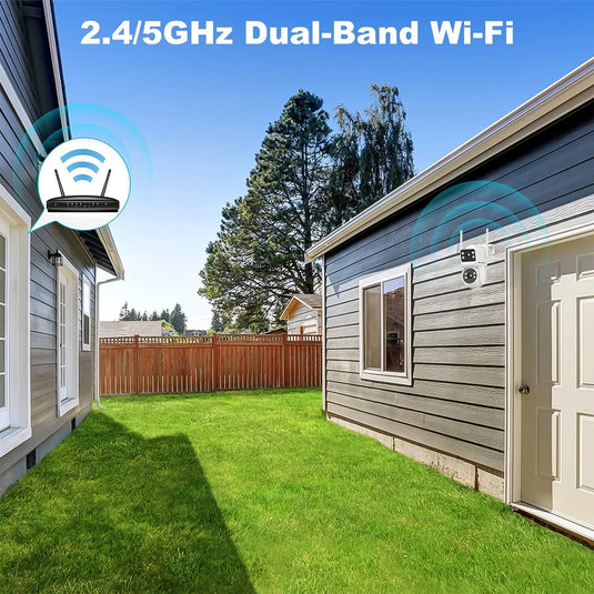 GENBOLT Dual Lens Outdoor WiFi Security Camera – 4MP PTZ PoE IP Camera with Dual View