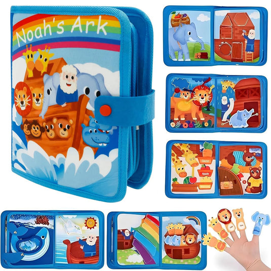 Children's baby Early Education Intelligence Learning baby Toys Felt Learning Board, Busy Board, Busy Book, Cloth Book, Including Life Skills, Alphabet, Numbers, Shapes Colors, Animals, Weather, Toddler Travel Toys, Birthday