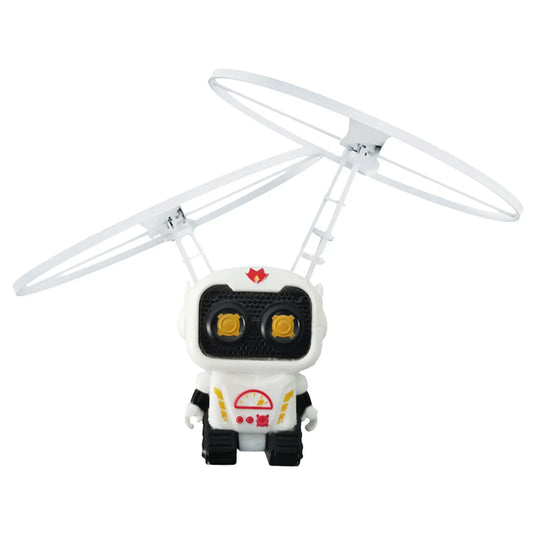 Flying Robot Astronaut Hand-Controlled Drone Toy, Interactive RC Flying Robot with Dual Wings
