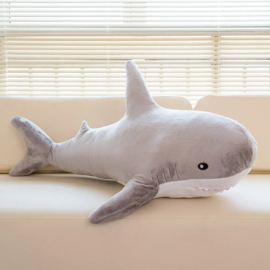 140CM Big Soft Simulation Cute Shark Plush Toys Kawaii Stuffed Kids Children Boys Girls Lovely Animal Pillow for Birthday Gifts
