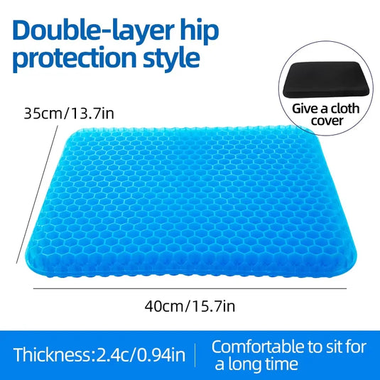 Gel Seat Cushion | Breathable Honeycomb Pressure Relief Cushion