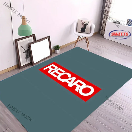 Multiple Sizes R-Recaro Logo Printed Carpet Living Room Bedroom Office Large Rug Coffee Table Balcony Mat Birthday Thanksgiving