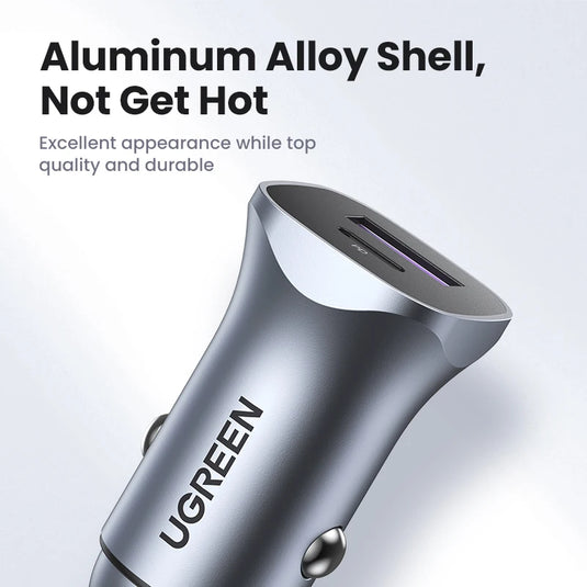 UGREEN Car Charger USB-C Fast Charging 4.0 – PD Charger for iPhone 17/16/15, Xiaomi & More