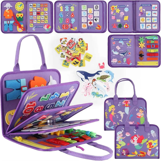 Busy Board Montessori Toys for Toddler Boy Birthday Gifts, Busy Book Sensory Toys for Toddlers Learning Educational