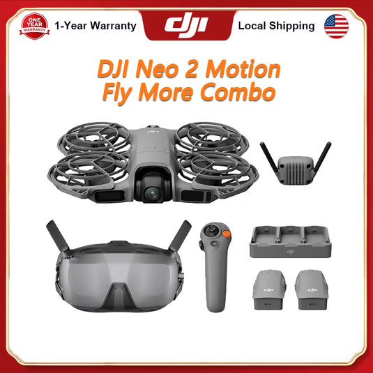 DJI Neo 2 Motion Fly More Combo With RC Motion 3 & Goggles N3 Neo 2 DJI Camera Drones Stable Transmission With Digital Transceiver FPV Flying 4K Drone for Beginners With 3x Batteries