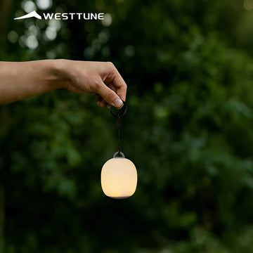WESTTUNE Portable Camping Lantern Rechargeable LED Picnic Lamp MINI Egg-Shaped Squeeze Silicone Light for Outdoor Cozy Ambience