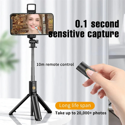 New Phone Holder Handheld 360 Degree Flexible Sports Camera Monopod Stand Mobile Mini Selfie Stick Tripod With Wireless Remote