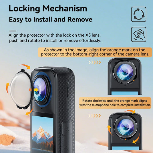 Lens Guard for Insta360 X5 Standard Lens Protector Removable Protective Lens Cover for Insta 360 X5 Action camera Accessories