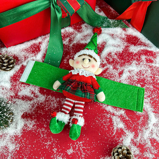Elf fairy figurine curtain hooks, Christmas decorations, display window ornaments, hotel restaurant supplies, party props