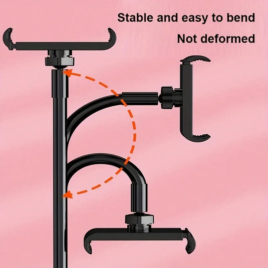 Lazy Bedside Desktop Live Foldable 70cm Mobile Phone Tablet Clip Stand Headrest Holder for IPad Samsung Tabs Xiaomi ASUS