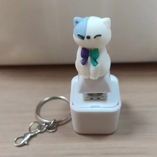 Screaming Goat & Seagull Mine Sound Button Keychain,Light Up Mechanical Switch Fidget Clicker,Noise Maker Novelty Gift for Party