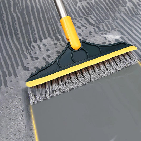 Bathroom Floor Scrub Brush with Long Handle, Tile & Grout Cleaning Brush, Wall