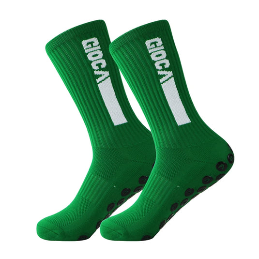 1 Pair New Men Women Non-slip Silicone Sports Soccer Socks Sweat Absorbing Breathable Football Tennis  Socks