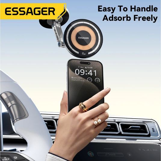 Essager 15W Magnetic Wireless Car Charger & Phone Holder – MagSafe Compatible for iPhone 15/14/13