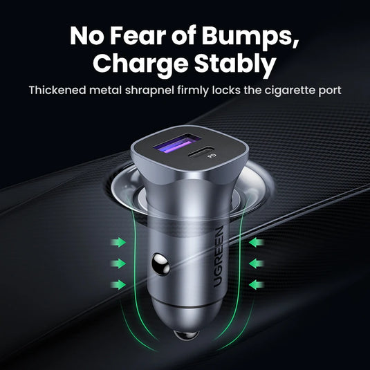 UGREEN Car Charger USB-C Fast Charging 4.0 – PD Charger for iPhone 17/16/15, Xiaomi & More