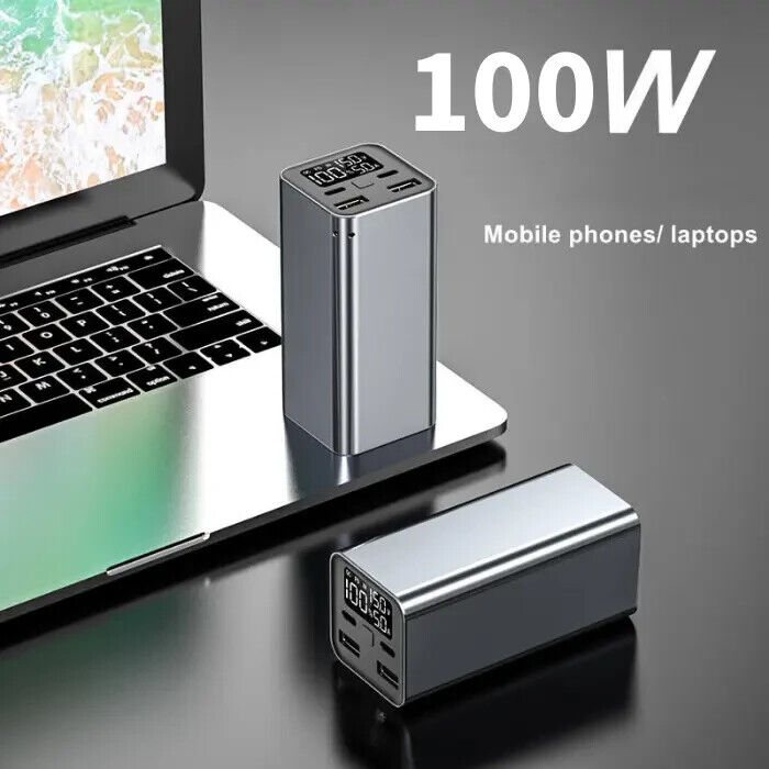 100W 20000mAh USB-C Laptop Power Bank – Black