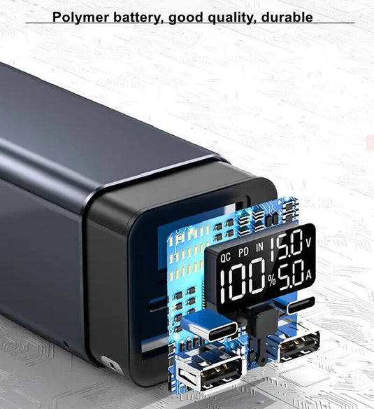 100W 20000mAh USB-C Laptop Power Bank – Black